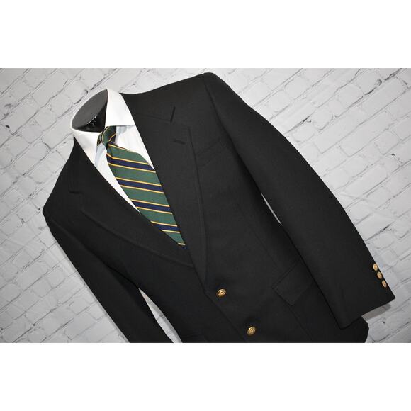 Jack Nicklaus Blazer Jacket Men Size 40 R Augusta Nationals Masters Patch Black - Picture 2 of 11